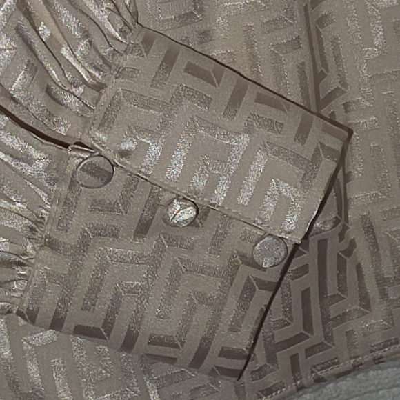 🌿 Elegant Satin Jacquard Blouse – EXPRESS - Picture 5 of 6